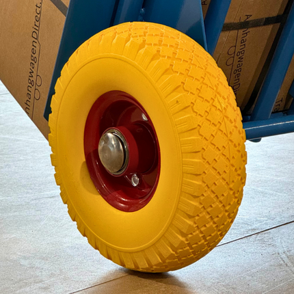 Cantonal 2 Stück Sackkarrenräder - 3.00-4 - pannensichere Vollgummi - Achse: 20 mm - Nabenlänge: 75 mm