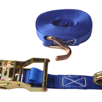 Cantonal 2 Stück Spanngurte - 500x2,5 cm - blau - Bruchlast 1500 kg