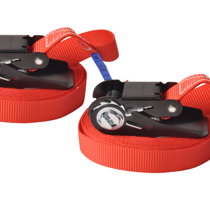 Cantonal 2 Stück Spanngurte - 500x2,5 cm - rot - Bruchlast 750 kg