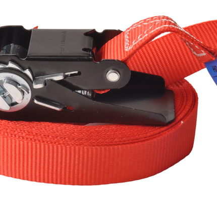 Cantonal 2 Stück Spanngurte - 500x2,5 cm - rot - Bruchlast 750 kg