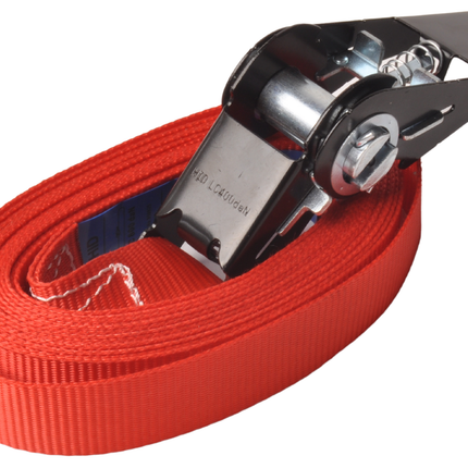 Cantonal 2 Stück Spanngurte - 500x2,5 cm - rot - Bruchlast 750 kg