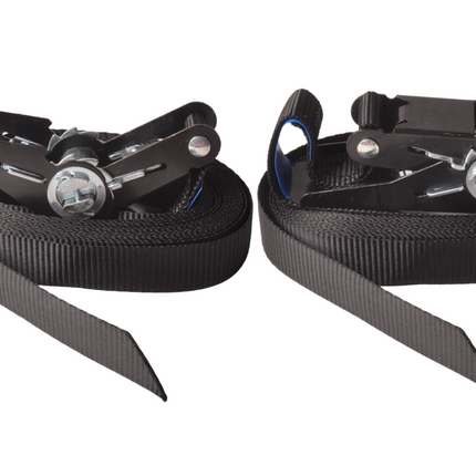 Cantonal 2 Stück Spanngurte - 500x2,5 cm - schwarz - Bruchlast 750 kg