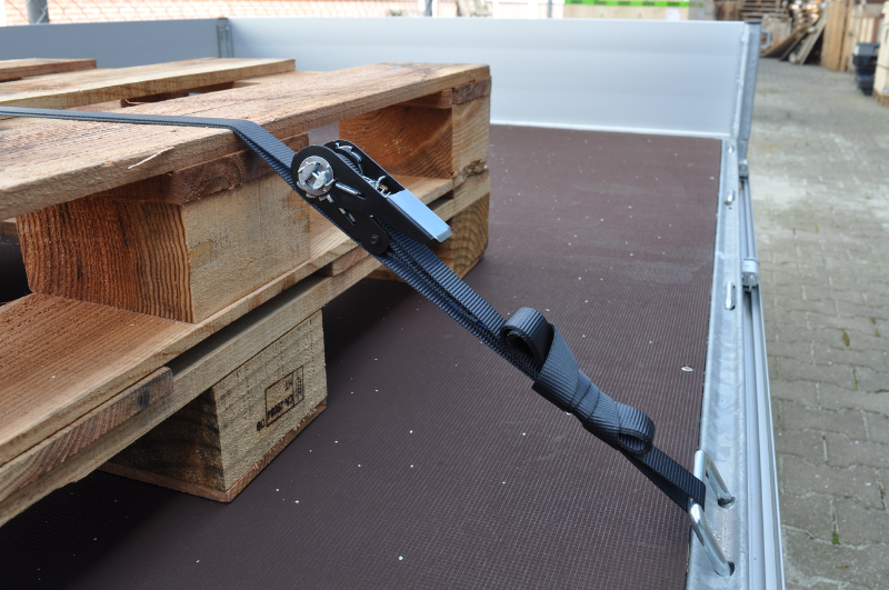 Cantonal 2 Stück Spanngurte - 500x2,5 cm - schwarz - Bruchlast 750 kg