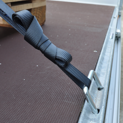 Cantonal 2 Stück Spanngurte - 500x2,5 cm - schwarz - Bruchlast 750 kg