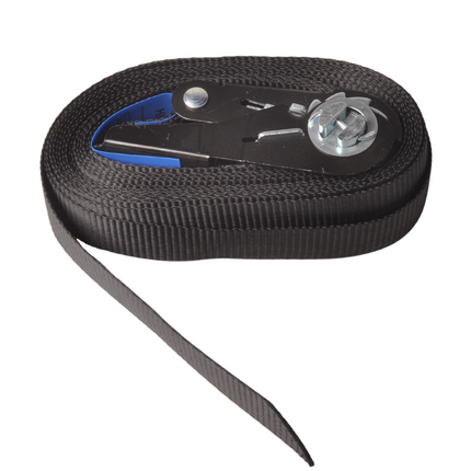 Cantonal 2 Stück Spanngurte - 500x2,5 cm - schwarz - Bruchlast 750 kg