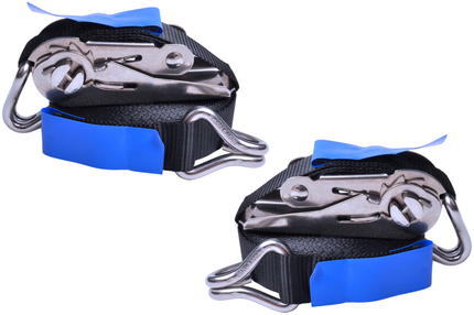 Cantonal 2 Stück Spanngurte - 570x2,5 cm - schwarz - Bruchlast 400 kg