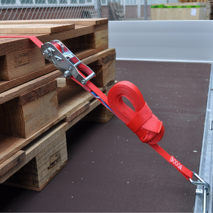 Cantonal 2 Stück Spanngurte - 700x2,5 cm - rot - Bruchlast 750 kg