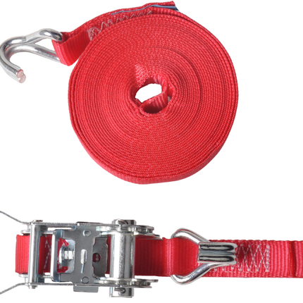 Cantonal 2 Stück Spanngurte - 700x2,5 cm - rot - Bruchlast 750 kg