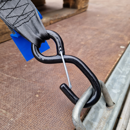 Cantonal 2 Stück Spanngurte automatisch - 180x5 cm - Bruchlast 1500 kg - inkl. S-Haken und Sicherungsfeder