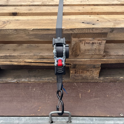 Cantonal 2 Stück Spanngurte automatisch - 300x5 cm - Bruchlast 1500 kg - Inklusive S-Haken und Sicherungsfedern