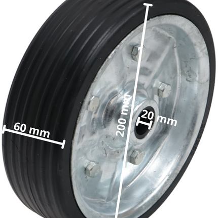 Cantonal 200x60 mm Ersatzrad für Stützrad geeignet für AL-KO Schwerlast