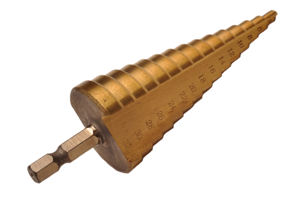 Cantonal 3 Stück Stufenbohrer titanbeschichtete Blechfräser