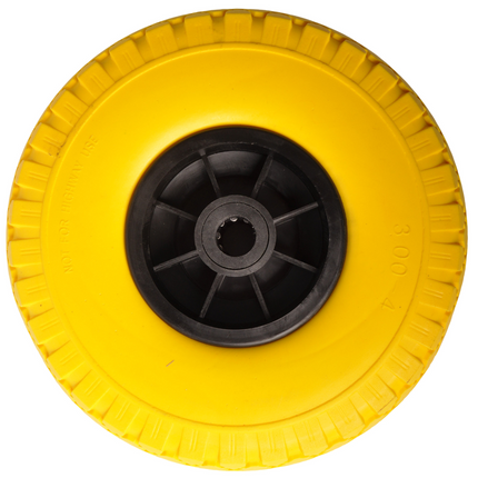Cantonal 3.00-4 Sackkarrenrad - Pannensicher vollgummireifen und Kunststofffelge - 100 kg Tragfähigkeit - 20 mm Achsloch-/Nabendurchmesser - inklusive Rollenlager