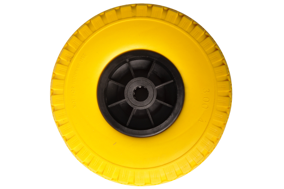 Cantonal 3.00-4 Sackkarrenrad - Pannensicher vollgummireifen und Kunststofffelge - 100 kg Tragfähigkeit - 20 mm Achsloch-/Nabendurchmesser - inklusive Rollenlager