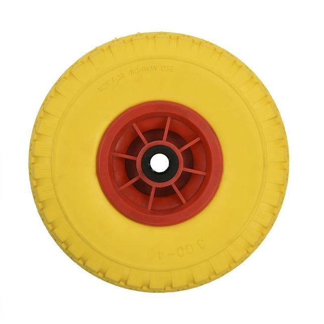 Cantonal 3.00-4 Sackkarrenrad - Pannensicher vollgummireifen und Kunststofffelge - 100 kg Tragfähigkeit - 20 mm Achsloch-/Nabendurchmesser - inklusive Rollenlager
