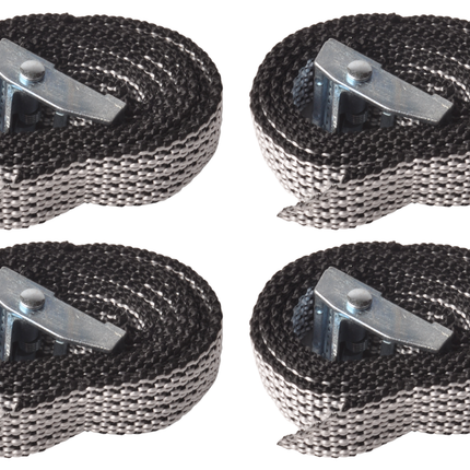 Cantonal 4 Stück Spanngurt - 80x1,6 cm - grau - Bruchlast 150 kg