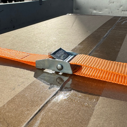 Cantonal 4 Stück Spanngurte- 195x2,5 cm - orange - Bruchlast 250 kg - 2-teilig
