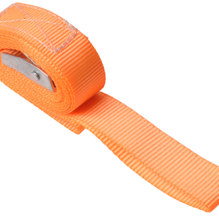 Cantonal 4 Stück Spanngurte- 195x2,5 cm - orange - Bruchlast 250 kg - 2-teilig