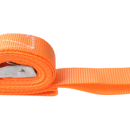 Cantonal 4 Stück Spanngurte- 195x2,5 cm - orange - Bruchlast 250 kg - 2-teilig