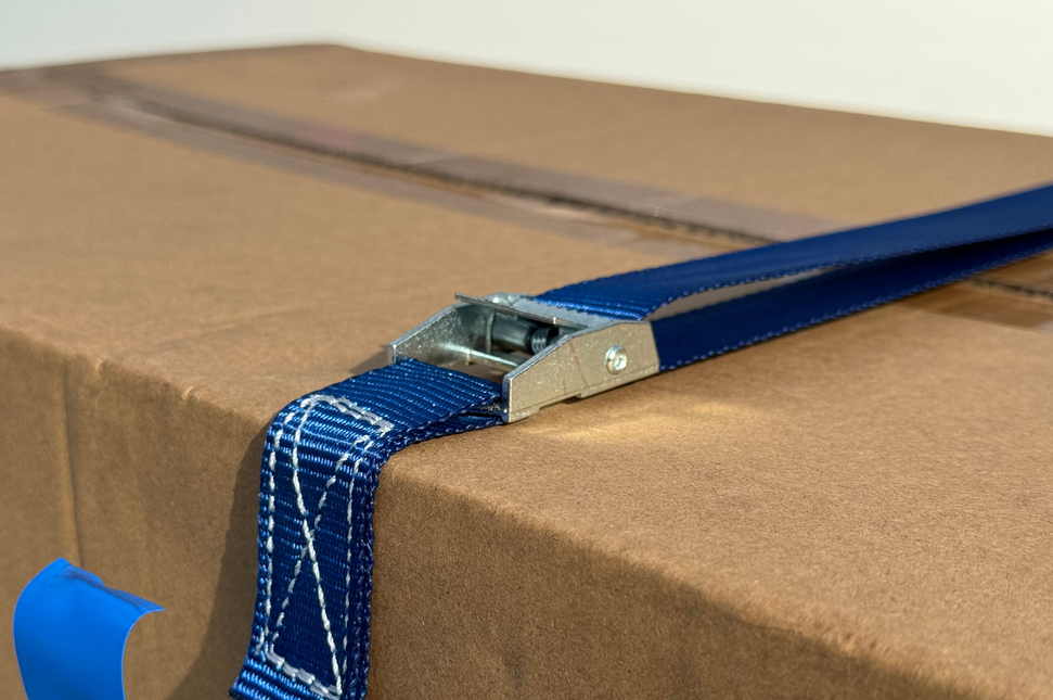 Cantonal 4 Stück Spanngurte - 300x2,5 cm - blau - Bruchlast 250 kg