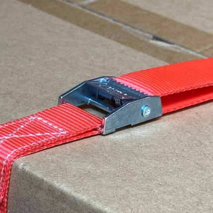 Cantonal 4 Stück Spanngurte - 300x2,5 cm - rot - Bruchlast 250 kg