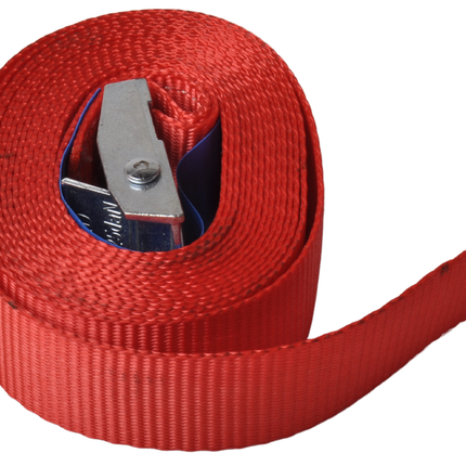 Cantonal 4 Stück Spanngurte - 300x2,5 cm - rot - Bruchlast 250 kg