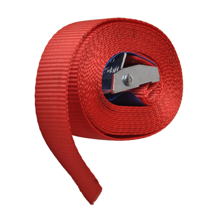 Cantonal 4 Stück Spanngurte - 300x2,5 cm - rot - Bruchlast 250 kg