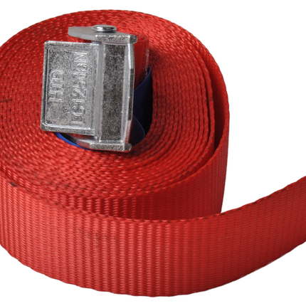 Cantonal 4 Stück Spanngurte - 300x2,5 cm - rot - Bruchlast 250 kg