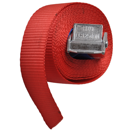 Cantonal 4 Stück Spanngurte - 300x2,5 cm - rot - Bruchlast 250 kg