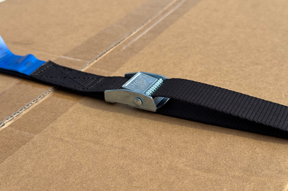 Cantonal 4 Stück Spanngurte - 300x2,5 cm - schwarz - Bruchlast 250 kg