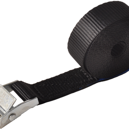 Cantonal 4 Stück Spanngurte - 300x2,5 cm - schwarz - Bruchlast 250 kg