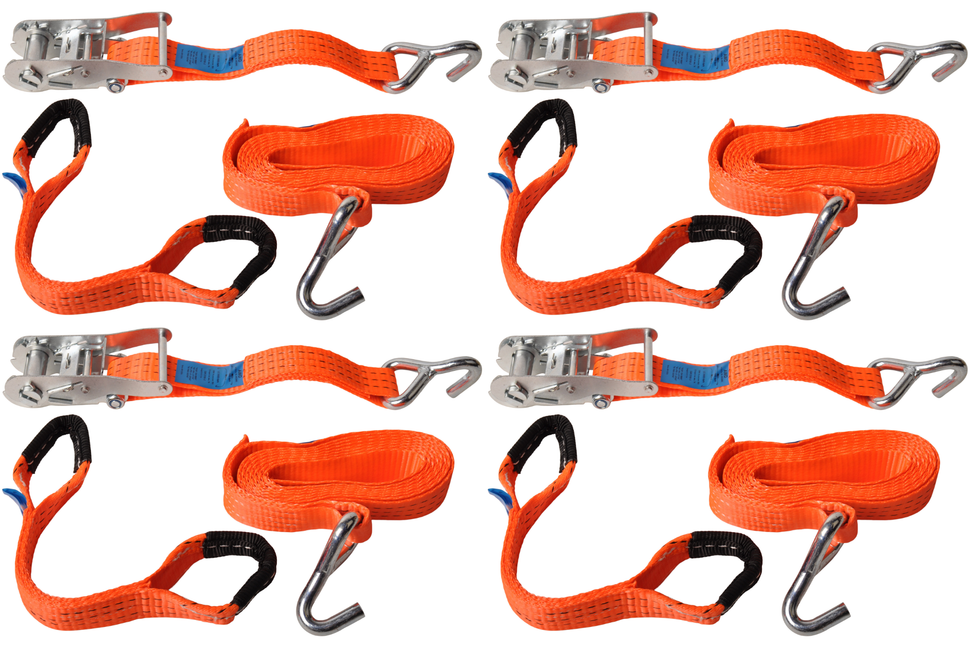 Cantonal 4 Stück Spanngurte - 330x3,6 cm - bruchlast 3000 kg - Autotransporter