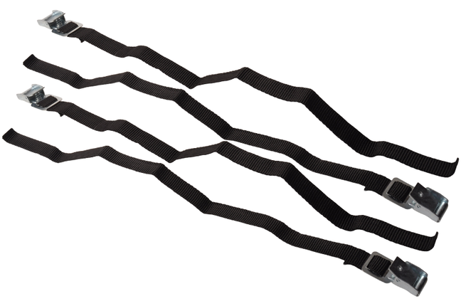 Cantonal 4 Stück Spanngurte - 40x1,8 cm - schwarz - für Fahrradträger