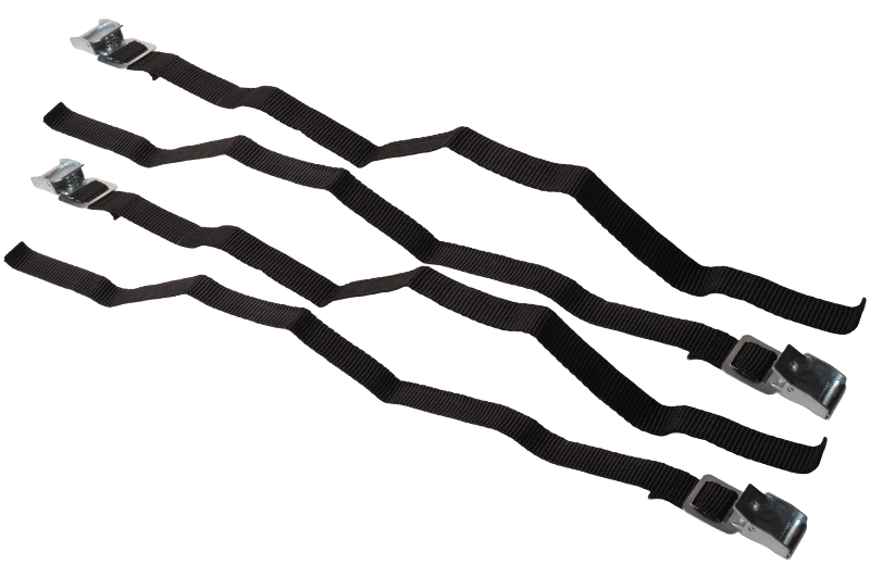 Cantonal 4 Stück Spanngurte - 40x1,8 cm - schwarz - für Fahrradträger