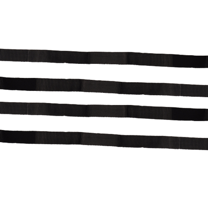 Cantonal 4 Stück Spanngurte - 40x1,8 cm - schwarz - für Fahrradträger