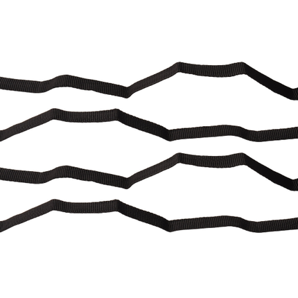 Cantonal 4 Stück Spanngurte - 40x1,8 cm - schwarz - für Fahrradträger