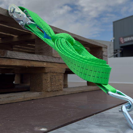 Cantonal 4 Stück Spanngurte - 600x3,5 cm - grün - Bruchlast 2000 kg