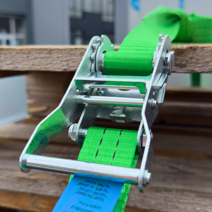 Cantonal 4 Stück Spanngurte - 600x3,5 cm - grün - Bruchlast 2000 kg