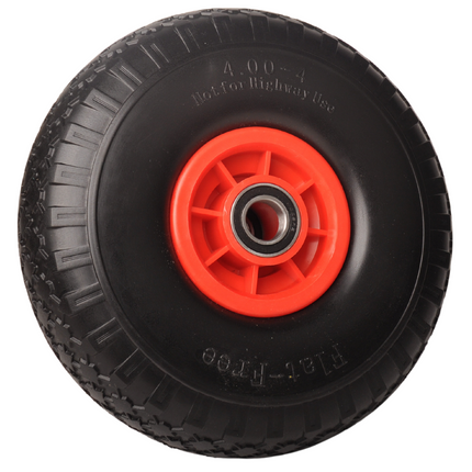 Cantonal 4.00-4 Sackkarrenrad - pannensicher Vollgummireifen und Kunststofffelge - 125 kg maximale Tragfähigkeit - 25 mm Loch-/Nabendurchmesser - einschließlich Kugellager