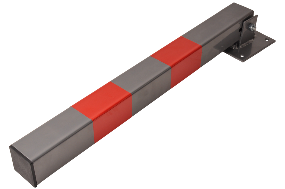 Cantonal Absperrpfosten klappbar mit Schloss - 650x60x60 mm - grau/rot Parkplatzsperre