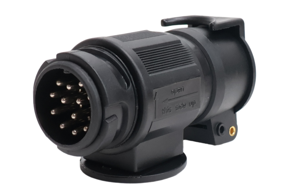 Cantonal Adapter Anhänger extra lang 13-polig >  Multicon Stecker