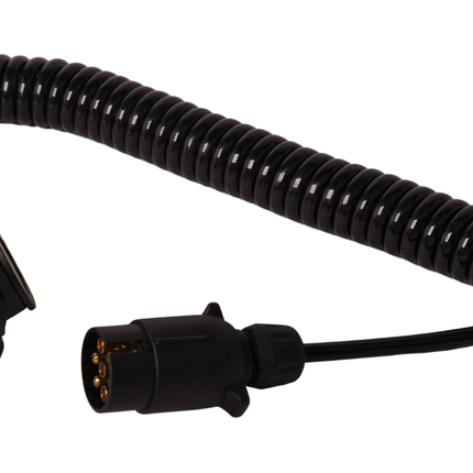Cantonal Adapter Spiralkabel 7-adrig mit 13-poligem Stecker & 7-poligem Stecker - 90 bis 250 cm