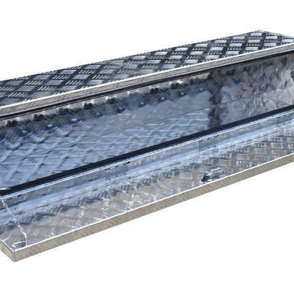 Cantonal Aluminium Deichselbox aus Riffelblech 1250x250x250 mm