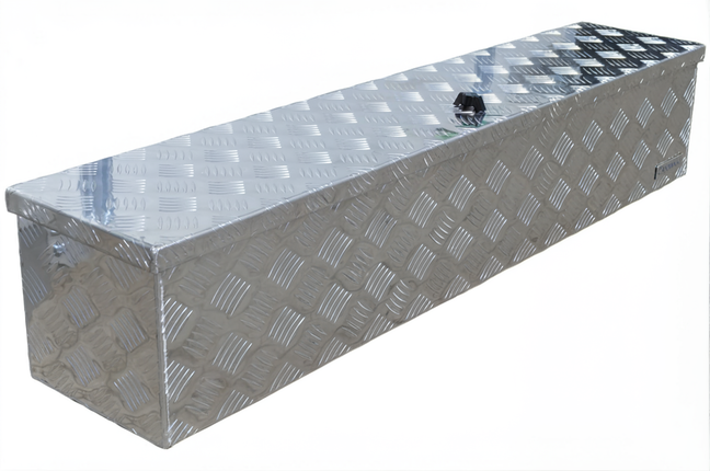 Cantonal Aluminium Deichselbox aus Riffelblech 1250x250x250 mm