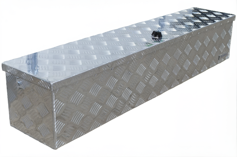 Cantonal Aluminium Deichselbox aus Riffelblech 1250x250x250 mm