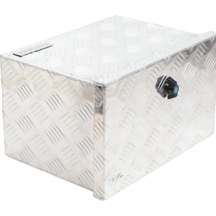 Cantonal Aluminium-Deichselbox aus Riffelblech - 400×240×300 mm