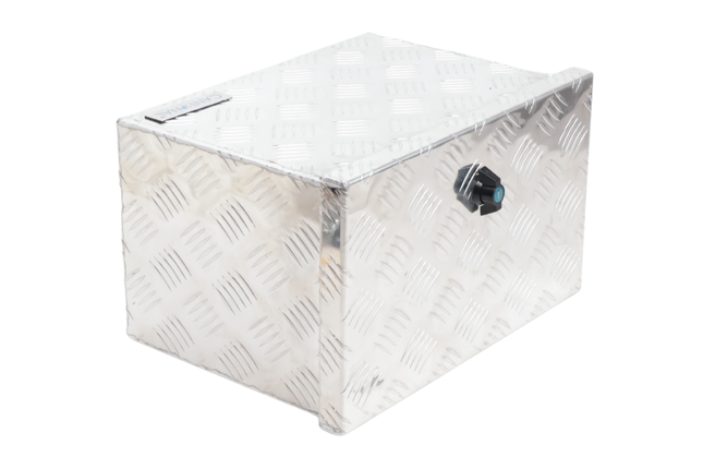 Cantonal Aluminium-Deichselbox aus Riffelblech - 400×240×300 mm