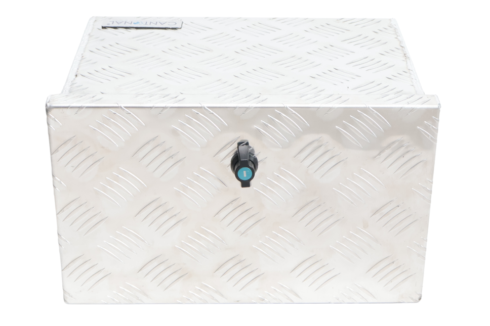 Cantonal Aluminium-Deichselbox aus Riffelblech - 400×240×300 mm