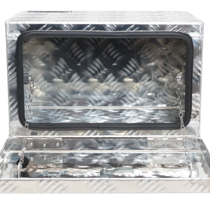 Cantonal Aluminium-Deichselbox aus Riffelblech - 400×240×300 mm