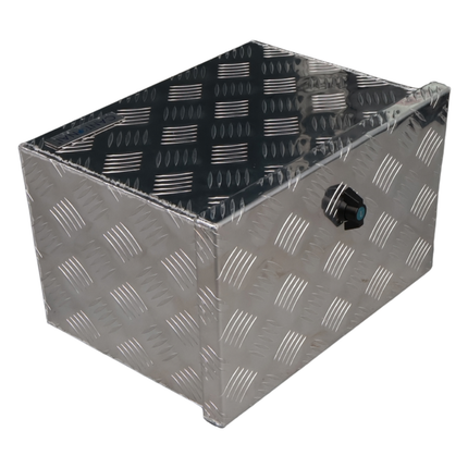 Cantonal Aluminium-Deichselbox aus Riffelblech - 400×240×300 mm